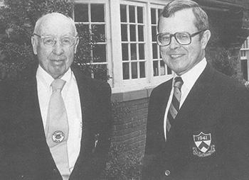  T. Edmund Beck ’26 (left) and Winthrop Short ’41