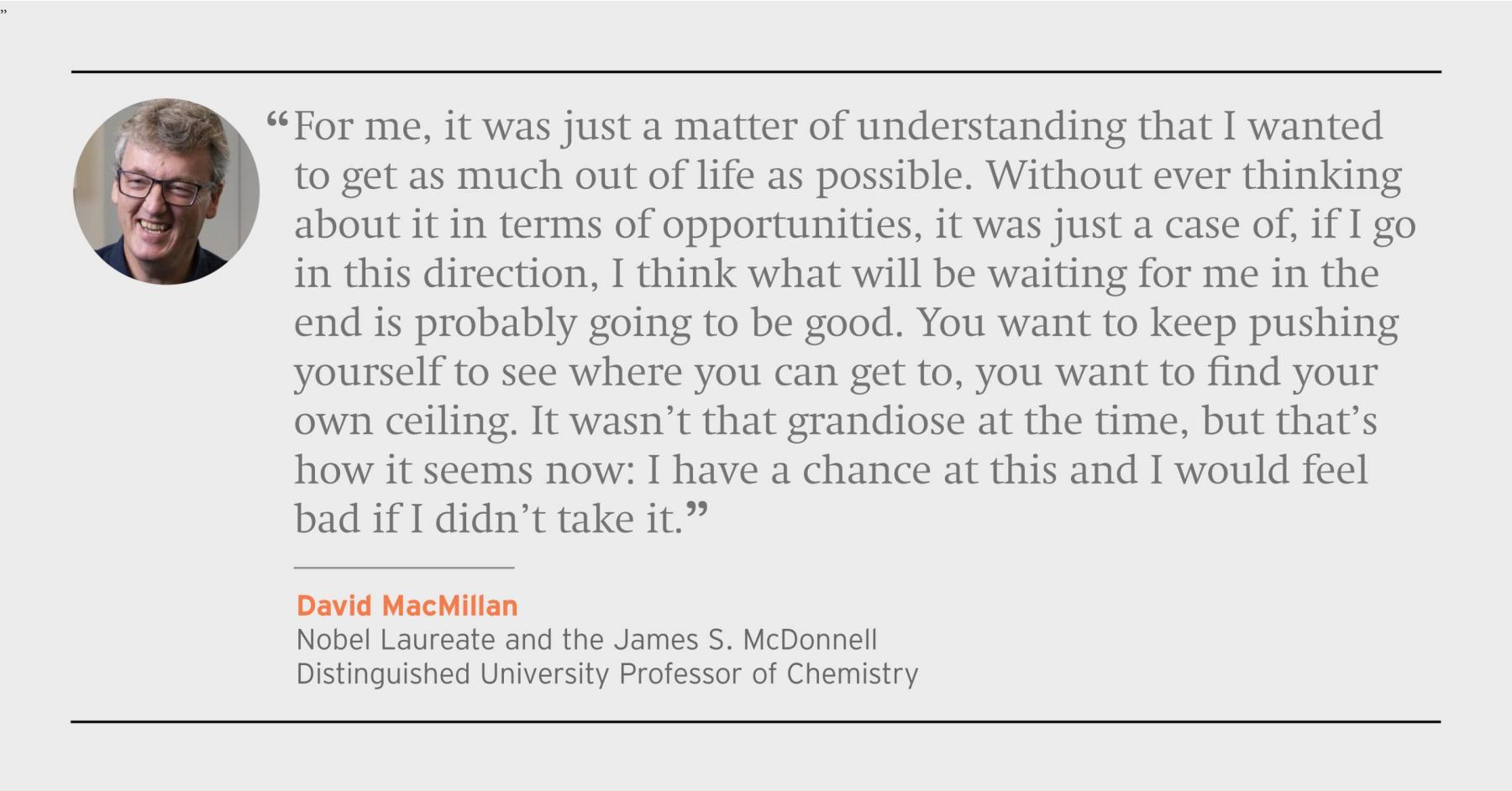 David MacMillan photo and quote