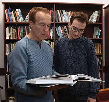 Jack Lohmann (right), a 2019 graduate, worked with Rob Nixon (left), the Barron Family Professor in Humanities and the Environment and professor in English and HMEI