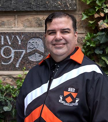 Jose Pabon posing in front of Nassau Hall