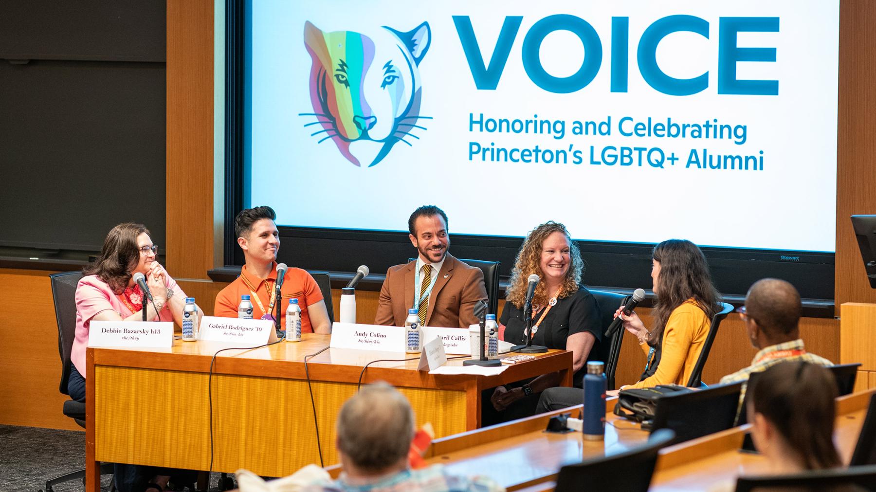 Panelists for the SHAPING SPACES: THE EVOLUTION OF THE GENDER + SEXUALITY RESOURCE CENTER AT PRINCETON panel